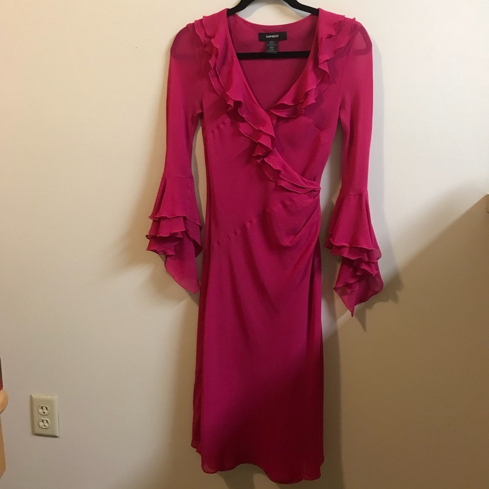 Express dress ruffle pink 5/6